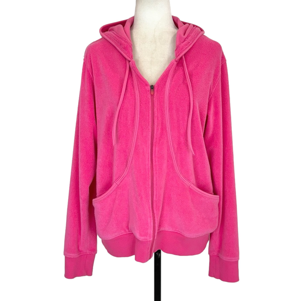 Columbia pink terrycloth hoodie